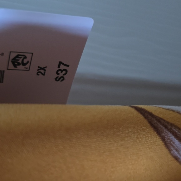 LIZ CLAIBORNE WOMEN'S PLUS SIZE GOLD TROPICAL SHORT SLEEVES SUMMER TOP SIZE 2X - Picture 9 of 16